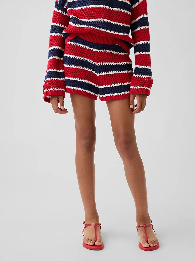 Kids Crochet Stripe Easy Shorts