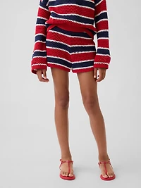 Kids Crochet Stripe Easy Shorts