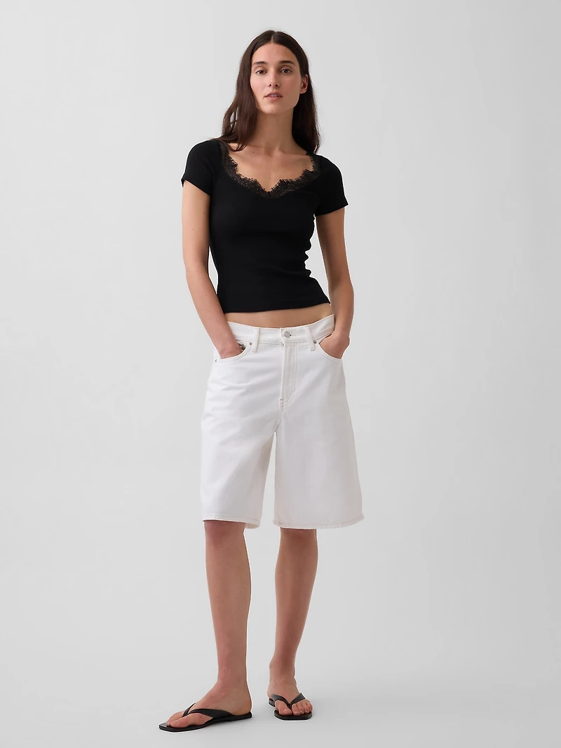 Modern Lace-Trim Top