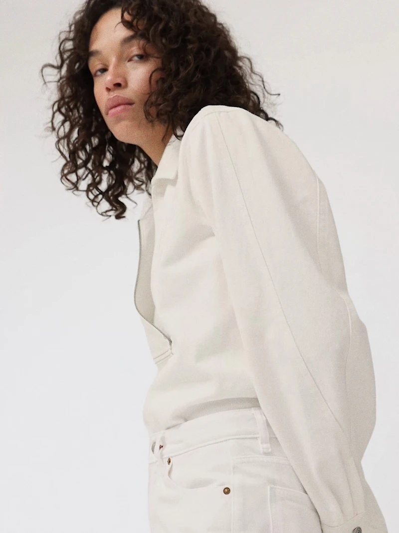 Gap × Victoria Beckham Denim Zip Shirt