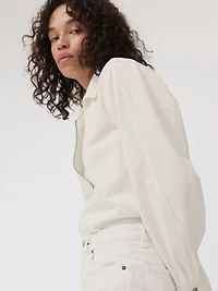 Gap × Victoria Beckham Denim Zip Shirt