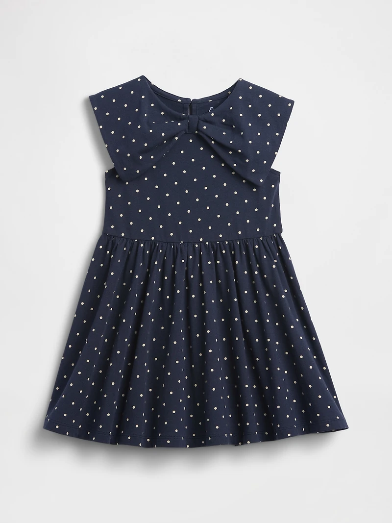 Baby & Toddler Jersey Bow Collar Dress