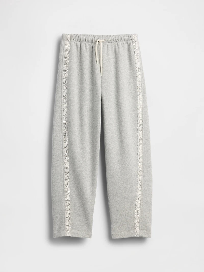 Kids VintageSoft Relaxed Lace-Trim Barrel Joggers
