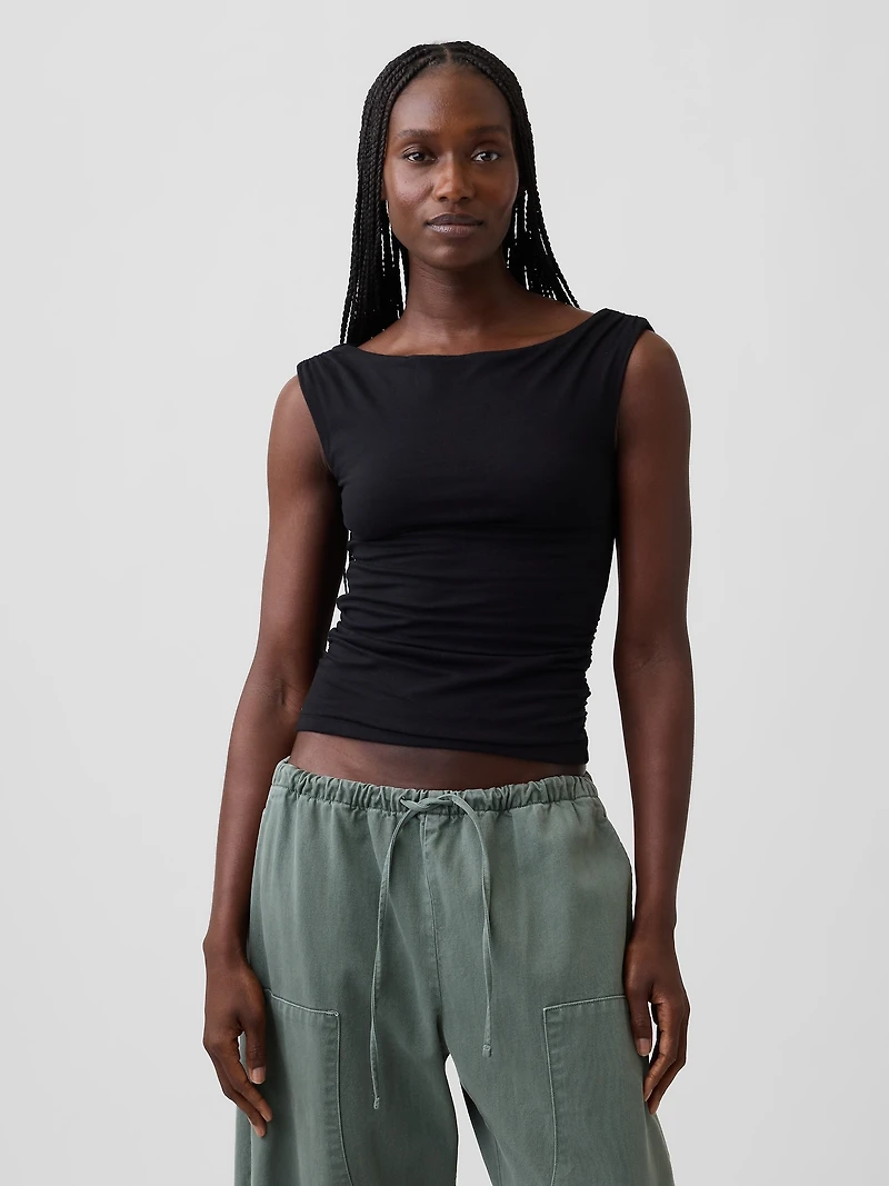 CloseKnit Jersey Ruched Crop Top