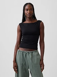 CloseKnit Jersey Ruched Crop Top