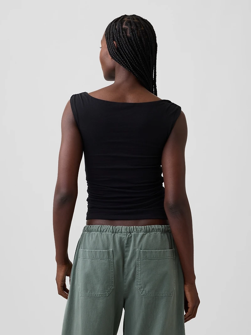 CloseKnit Jersey Ruched Crop Top