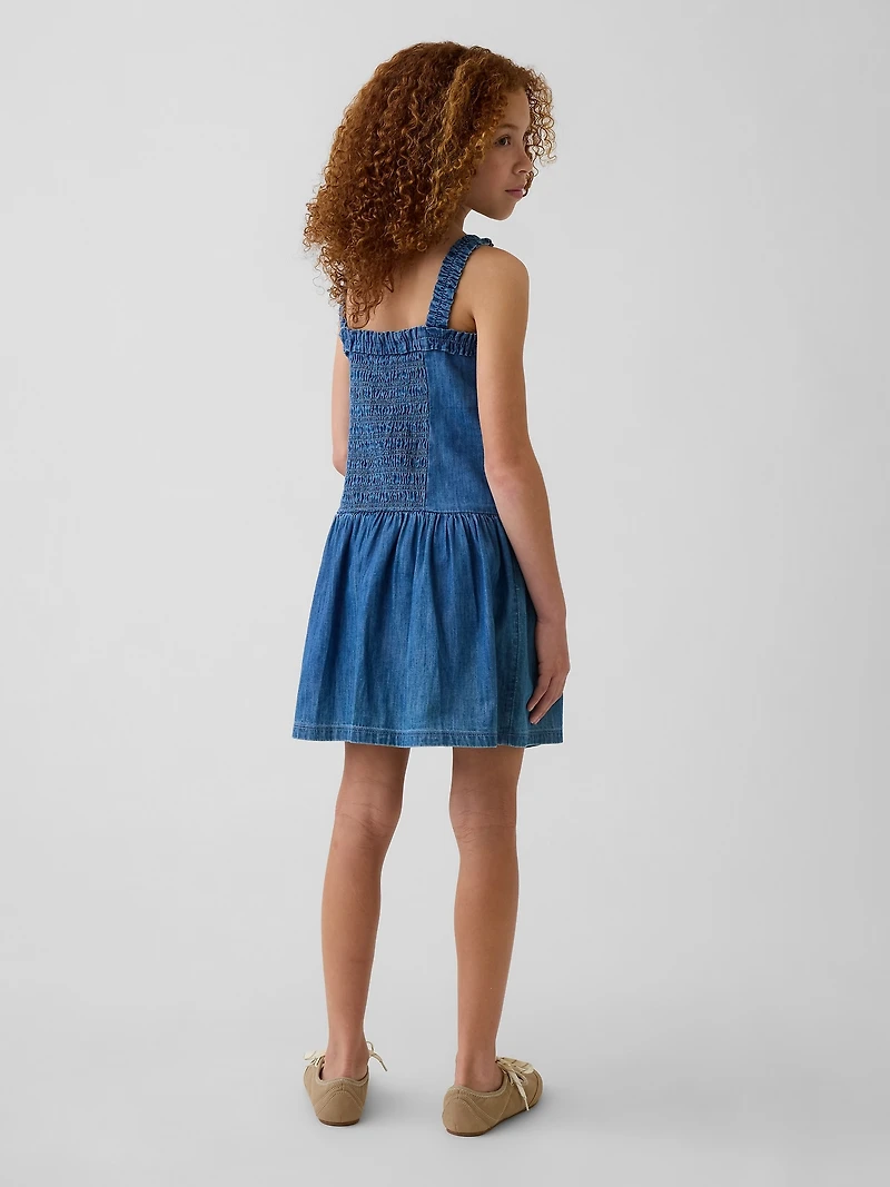 Kids Denim Drop-Waist Dress