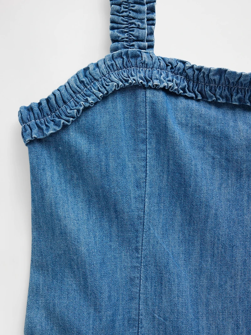 Kids Denim Drop-Waist Dress