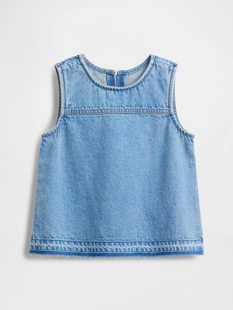 Kids Denim Shell Tank Top