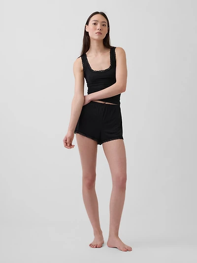 Softest Modal Lace-Trim PJ Shorts