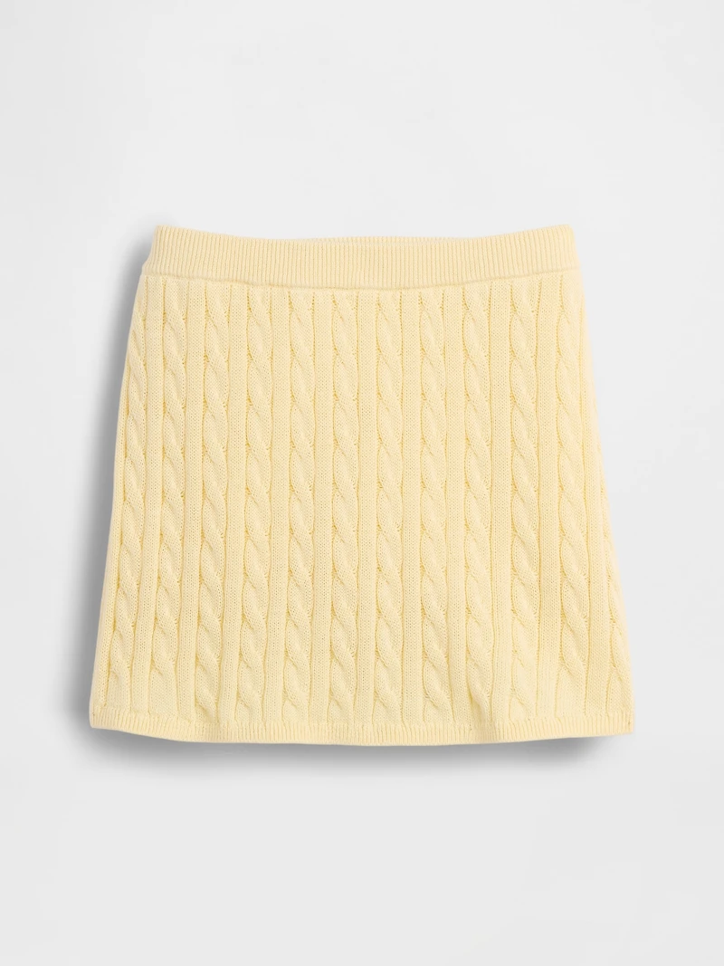 Kids Cable-Knit Sweater Skort