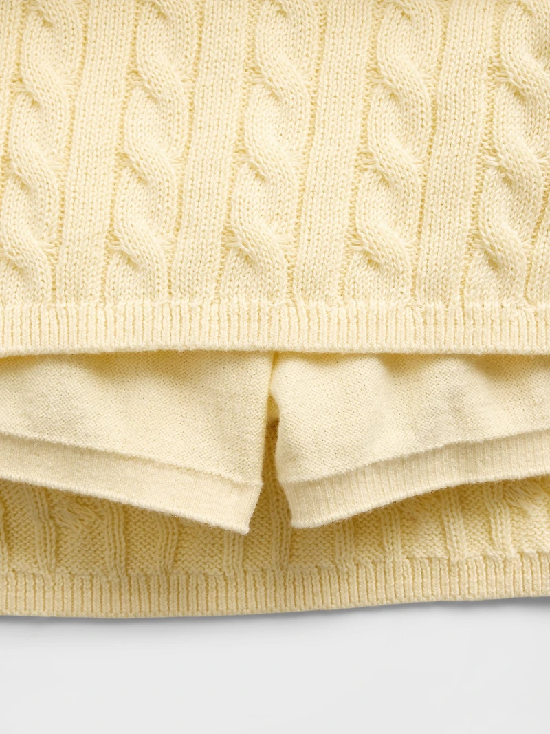 Kids Cable-Knit Sweater Skort