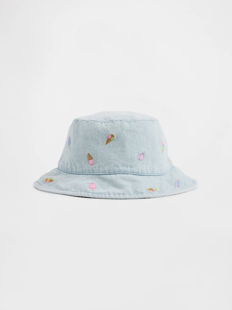 Baby & Toddler Embroidered Denim Bucket Hat