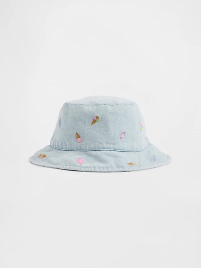 Baby & Toddler Embroidered Denim Bucket Hat
