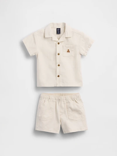 Baby Pocket Shirt Outfit Set