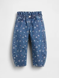 Baby & Toddler Floral Horseshoe Jeans
