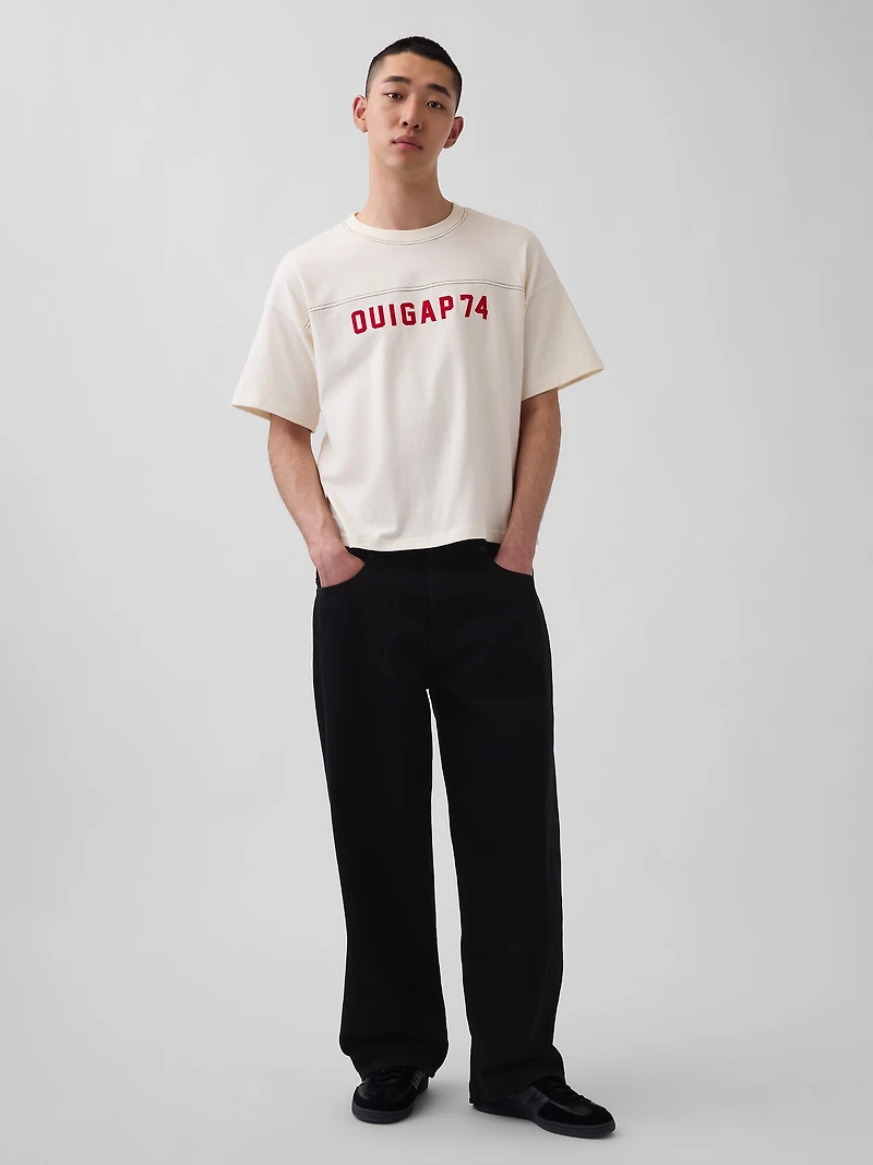 OuiGap Heavyweight Crop Logo T-Shirt