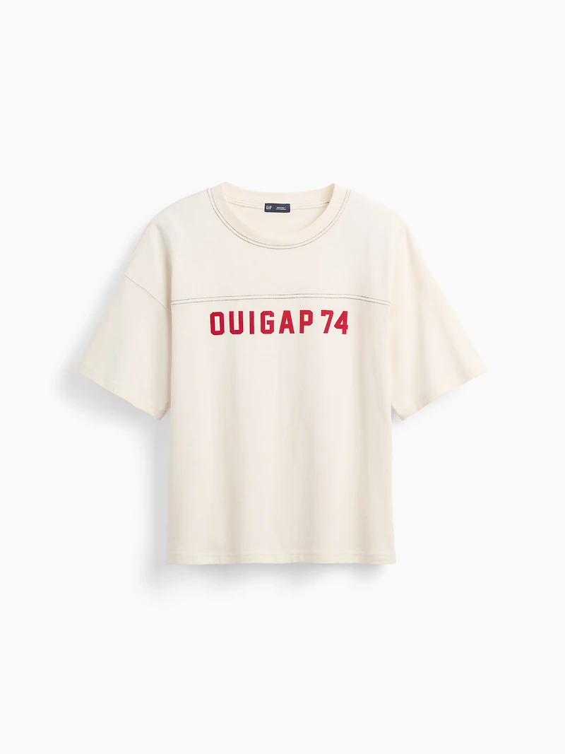 OuiGap Heavyweight Crop Logo T-Shirt