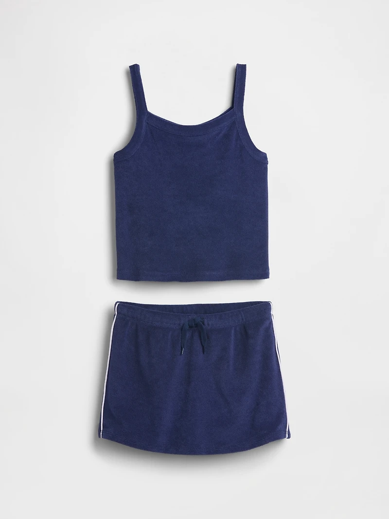 Kids Towel Terry Skort Outfit Set