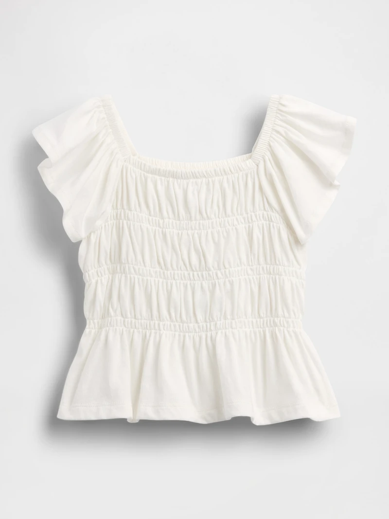 Baby & Toddler Smocked Flutter-Sleeve Top