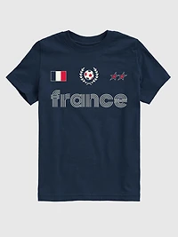 Kids France Soccer Jersey Graphic T-Shirt