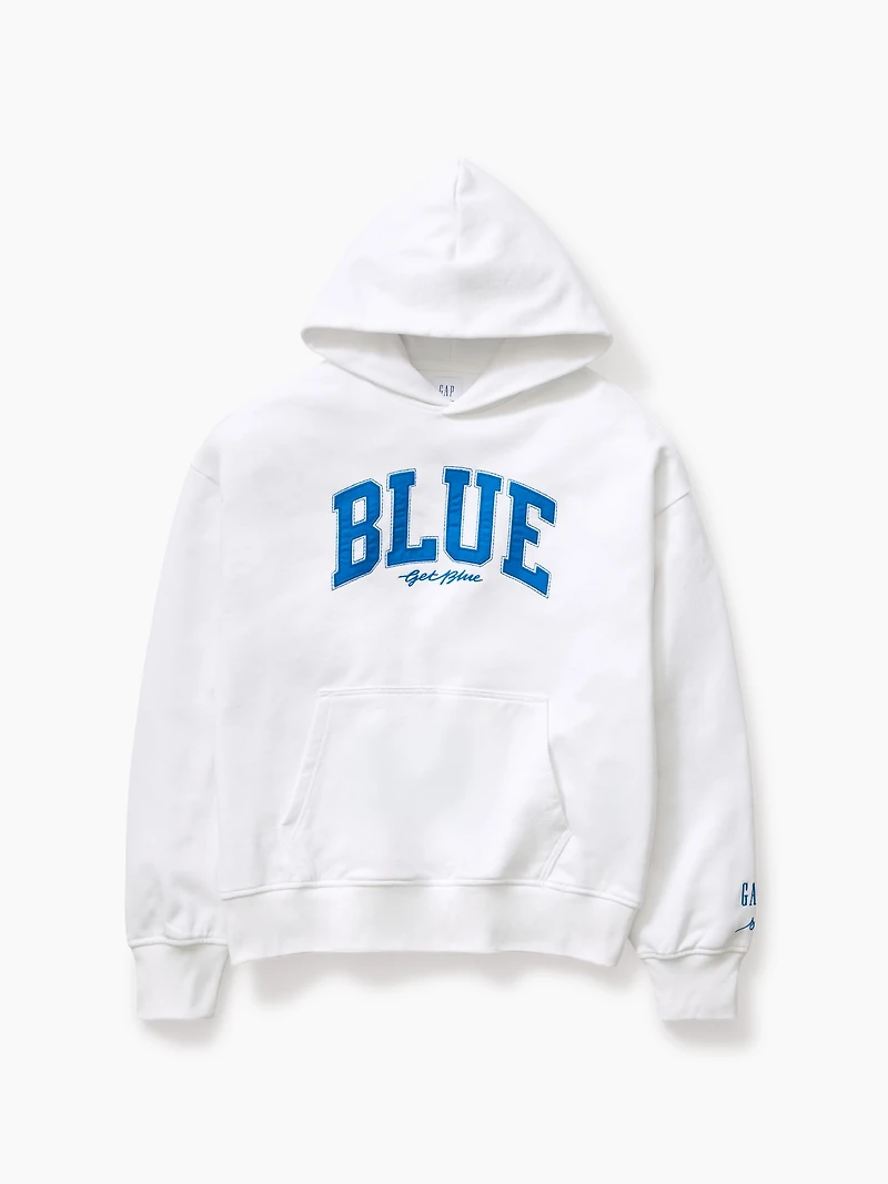 Get Blue Heavyweight French Terry Logo Hoodie