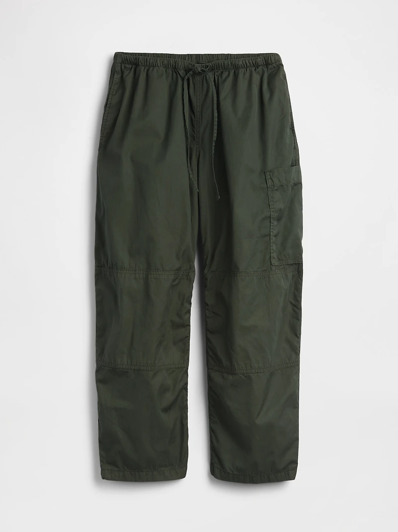 Mid Rise Twill Easy Barrel Utility Pants