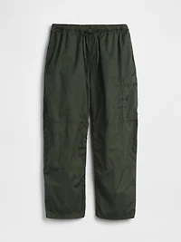 Mid Rise Twill Easy Barrel Utility Pants