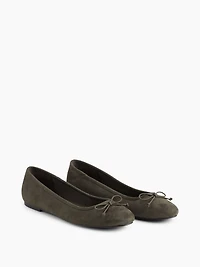 Vegan Suede Ballet Flats