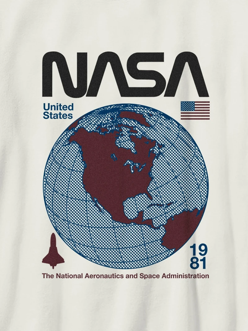 Kids NASA Retro Globe Graphic T-Shirt