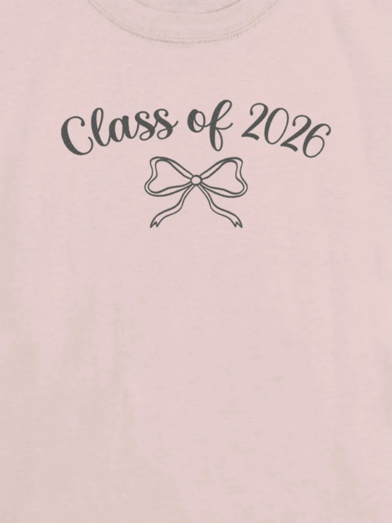 Kids Class of 2026 Bow Graphic T-Shirt