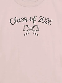 Kids Class of 2026 Bow Graphic T-Shirt
