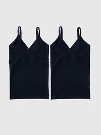 Ingrid and Isabel Basics Maternity Seamless Crossover Nursing Cami 2 Pack