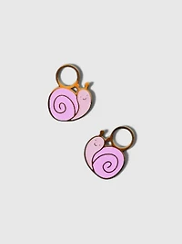 Pierced Co Snail Charms for Huggie Earrings
