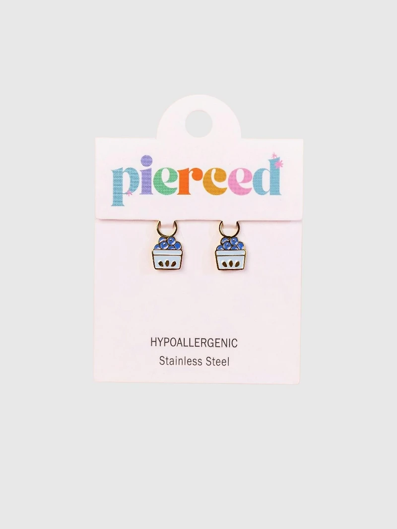 Pierced Co Blueberry Charms for Huggie Earrings