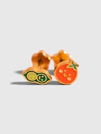 Pierced Co Pea Pod / Tomato Screwback Earrings