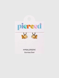 Pierced Co Goldfish Charms for Huggie Earrings