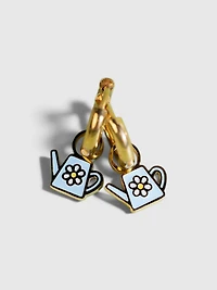 Pierced Co Watering Can Charms for Huggie Earrings