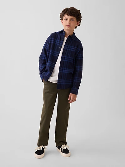 Kids Modern Uniform Loose Khakis