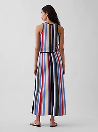 100% Cotton Stripe Easy Maxi Sweater Skirt