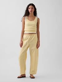 Twill Easy Double-Knee Barrel Pants