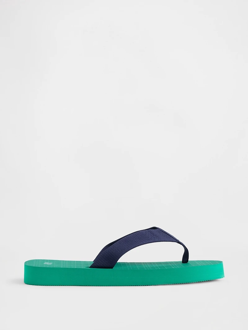 Canvas Platform Flip Flops