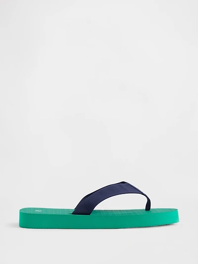 Canvas Platform Flip Flops