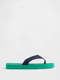 Canvas Platform Flip Flops