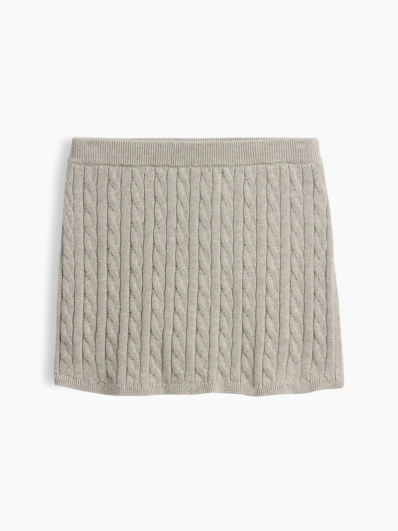 Kids Cable-Knit Sweater Skort