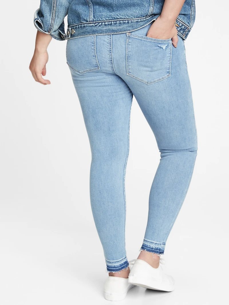 Maternity Full Panel Destructed Legging Jeans