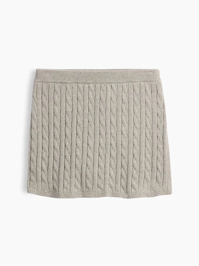 Kids Cable-Knit Sweater Skort