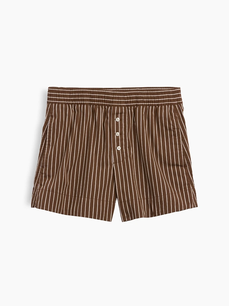 Organic Cotton Poplin Stripe Boxer Shorts