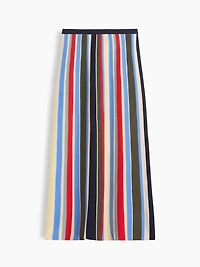 100% Cotton Stripe Easy Maxi Sweater Skirt