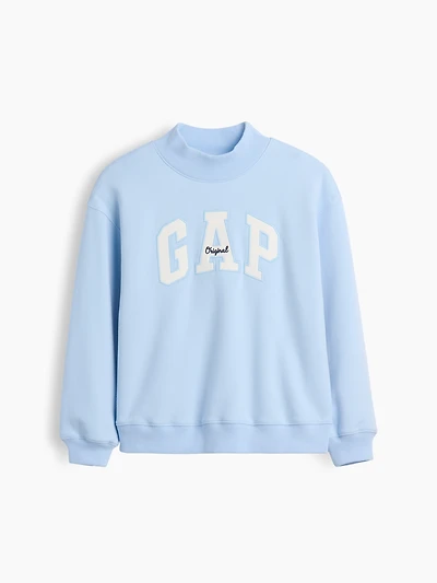 Kids VintageSoft Oversized Mockneck Logo Sweatshirt